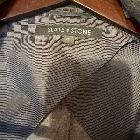 Slate & Stone Men's Gray Blazer XL Single-Breasted Two-Button - Picture 3 of 11